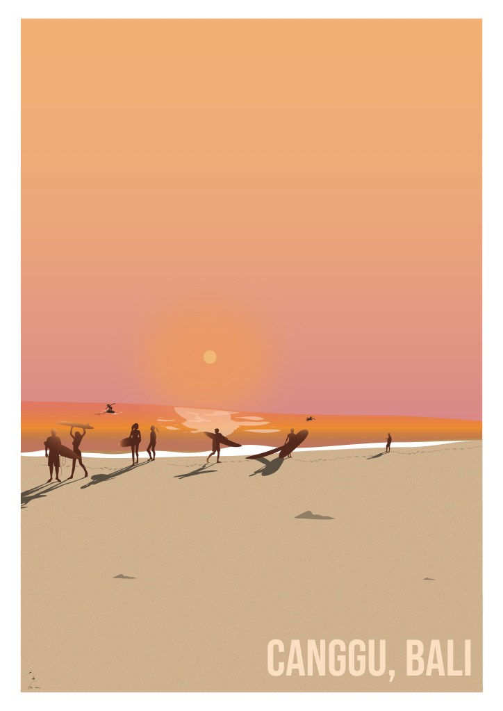 Canggu bali affiche déco