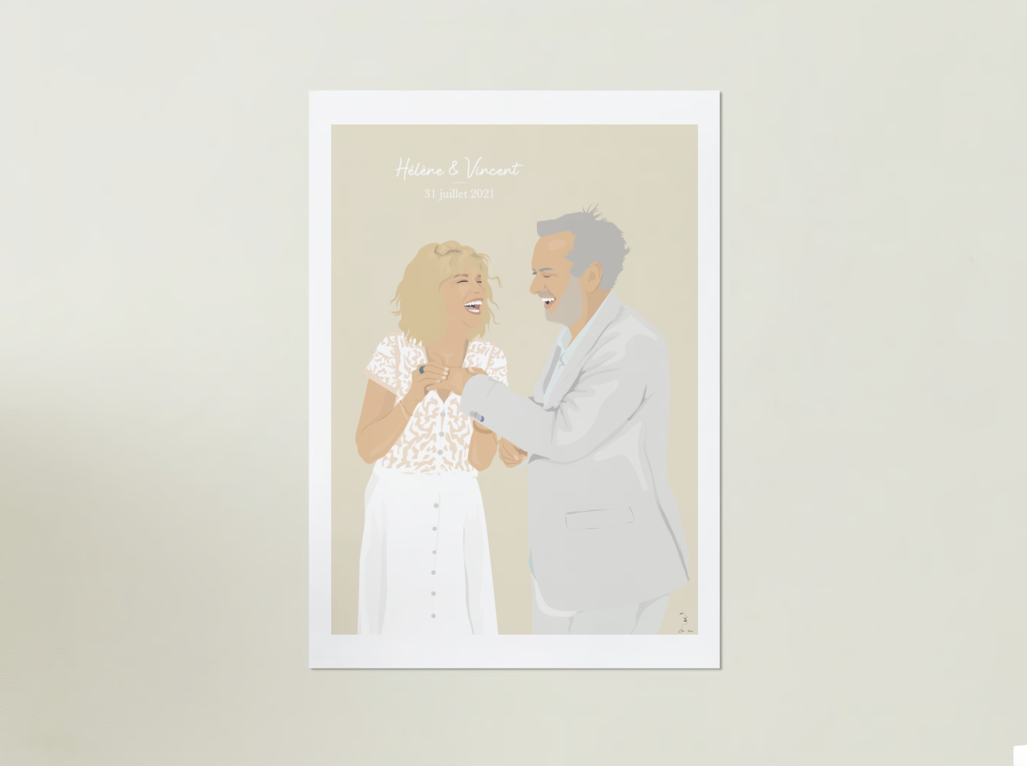 portrait personnalisé mariage / couple