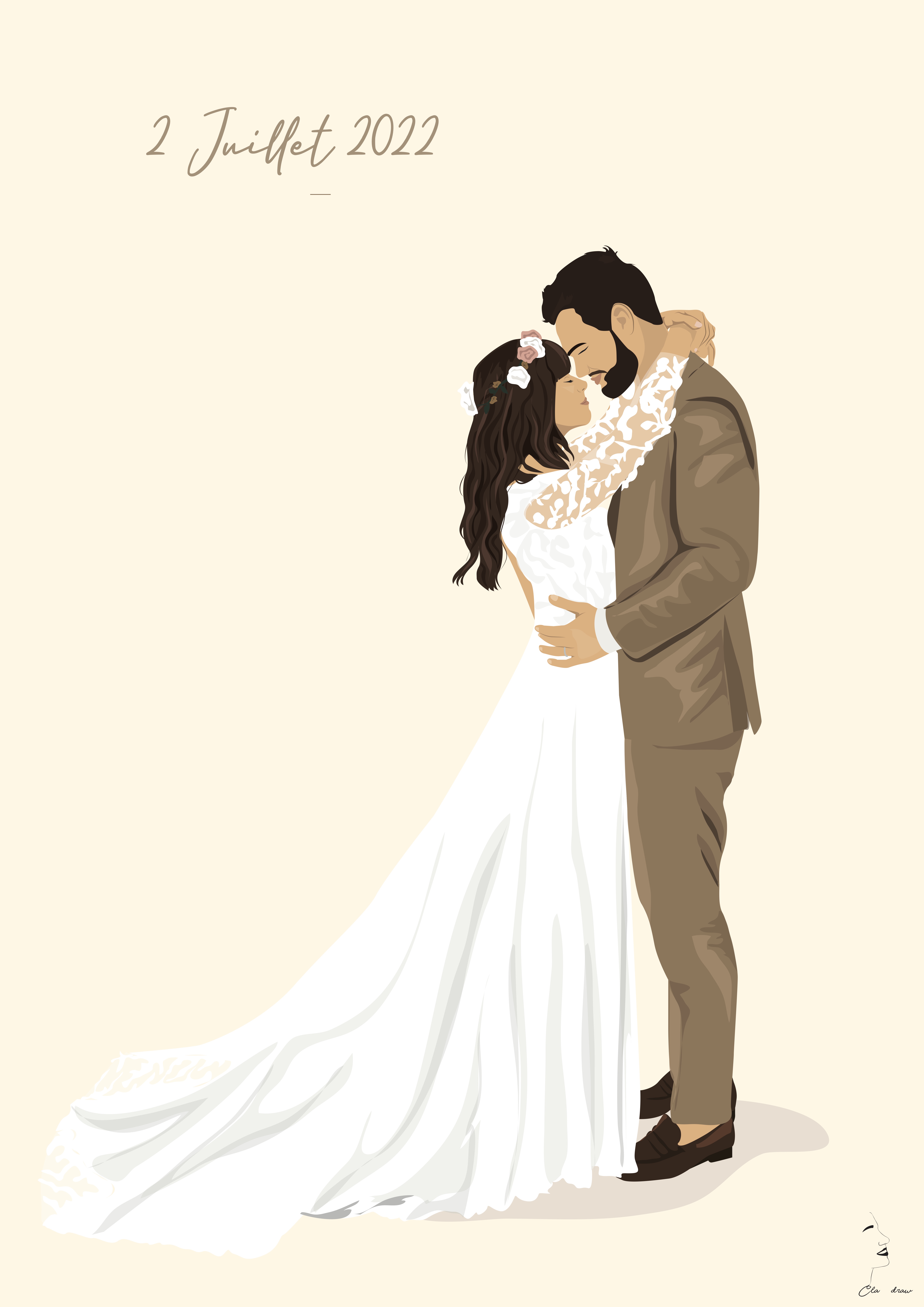 illustration personnalisée mariage