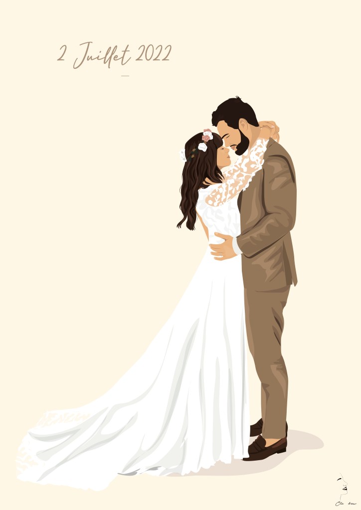 illustration personnalisée mariage