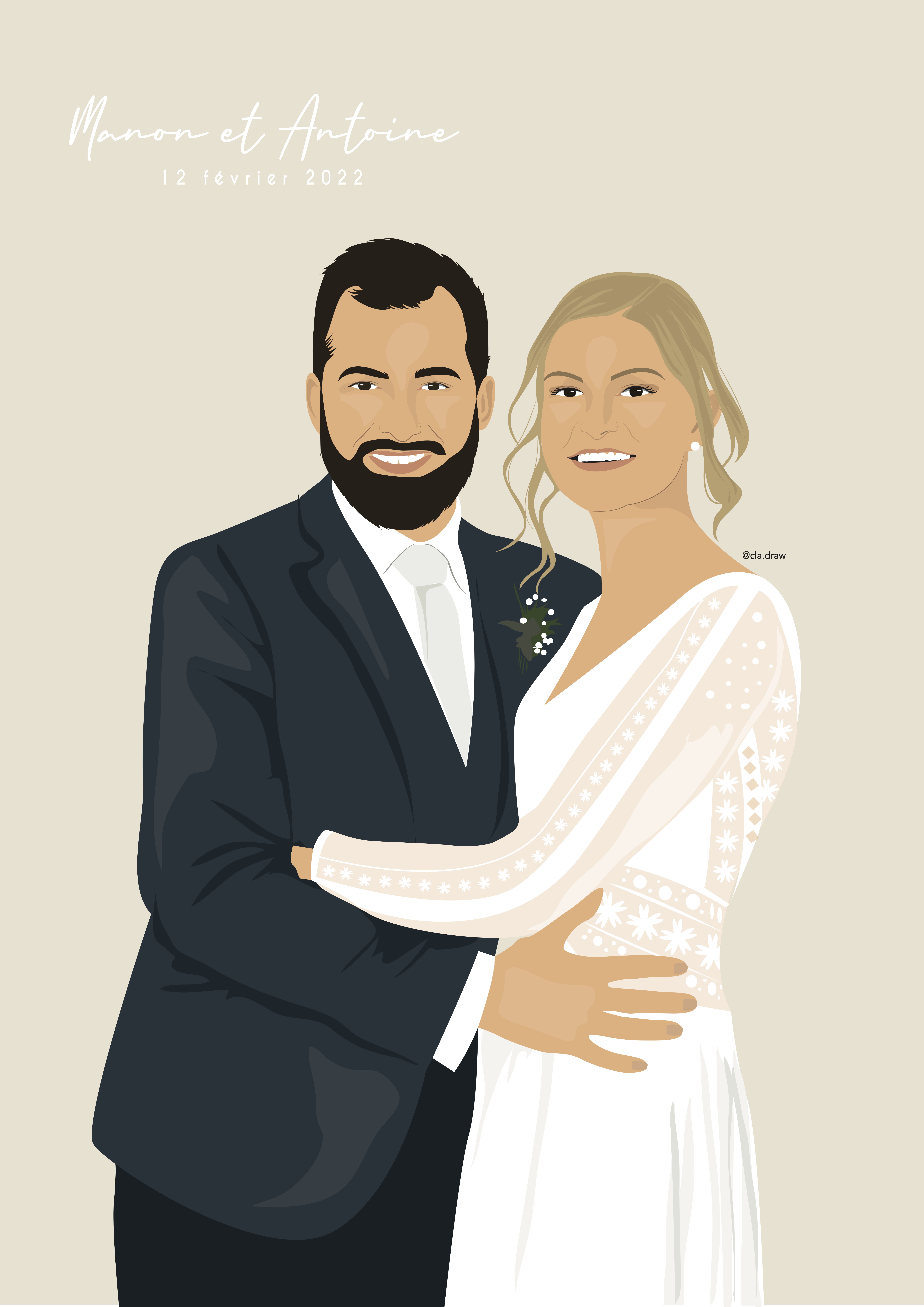 illustration personnalisée mariage