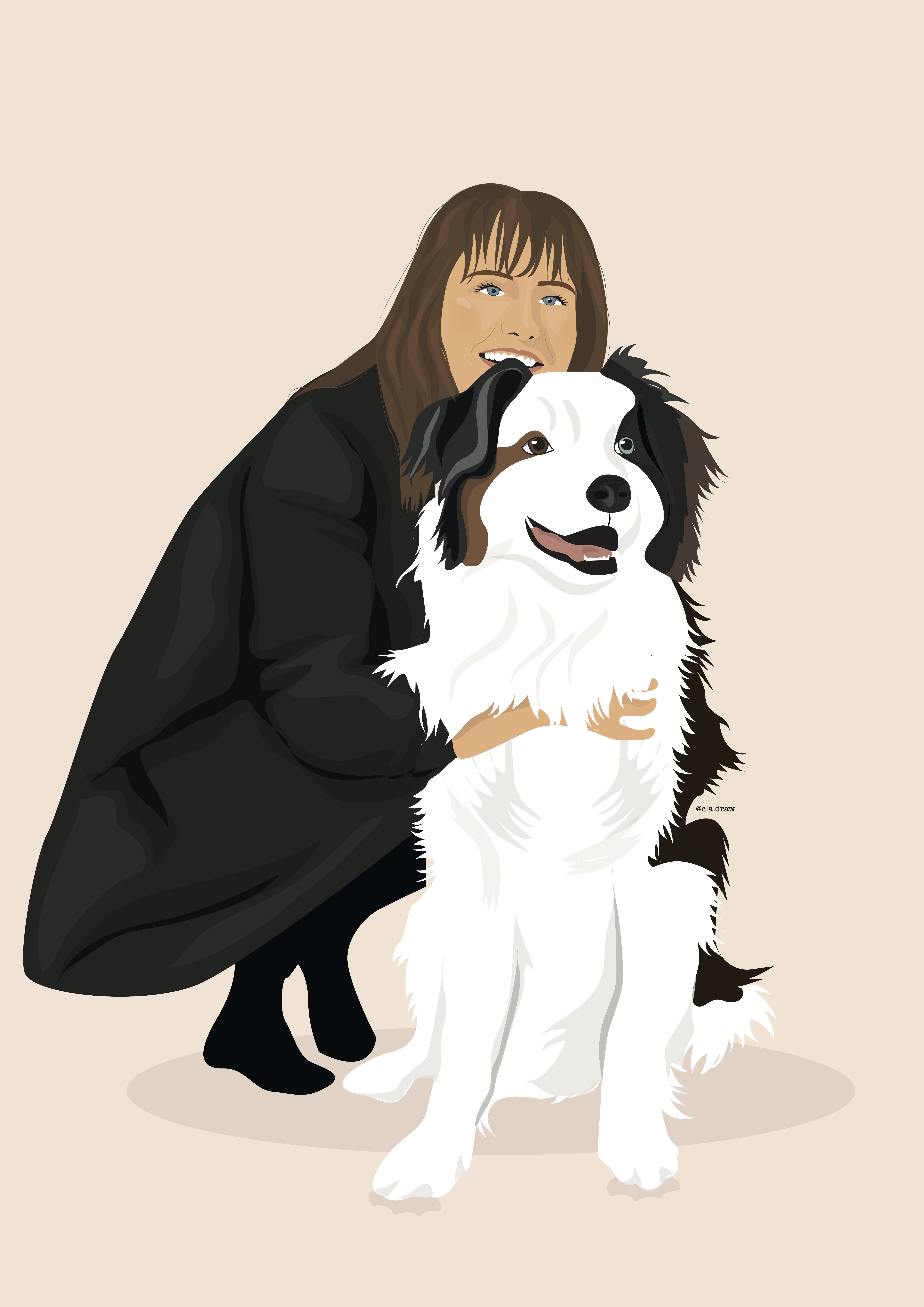 illustration personnalisée chien