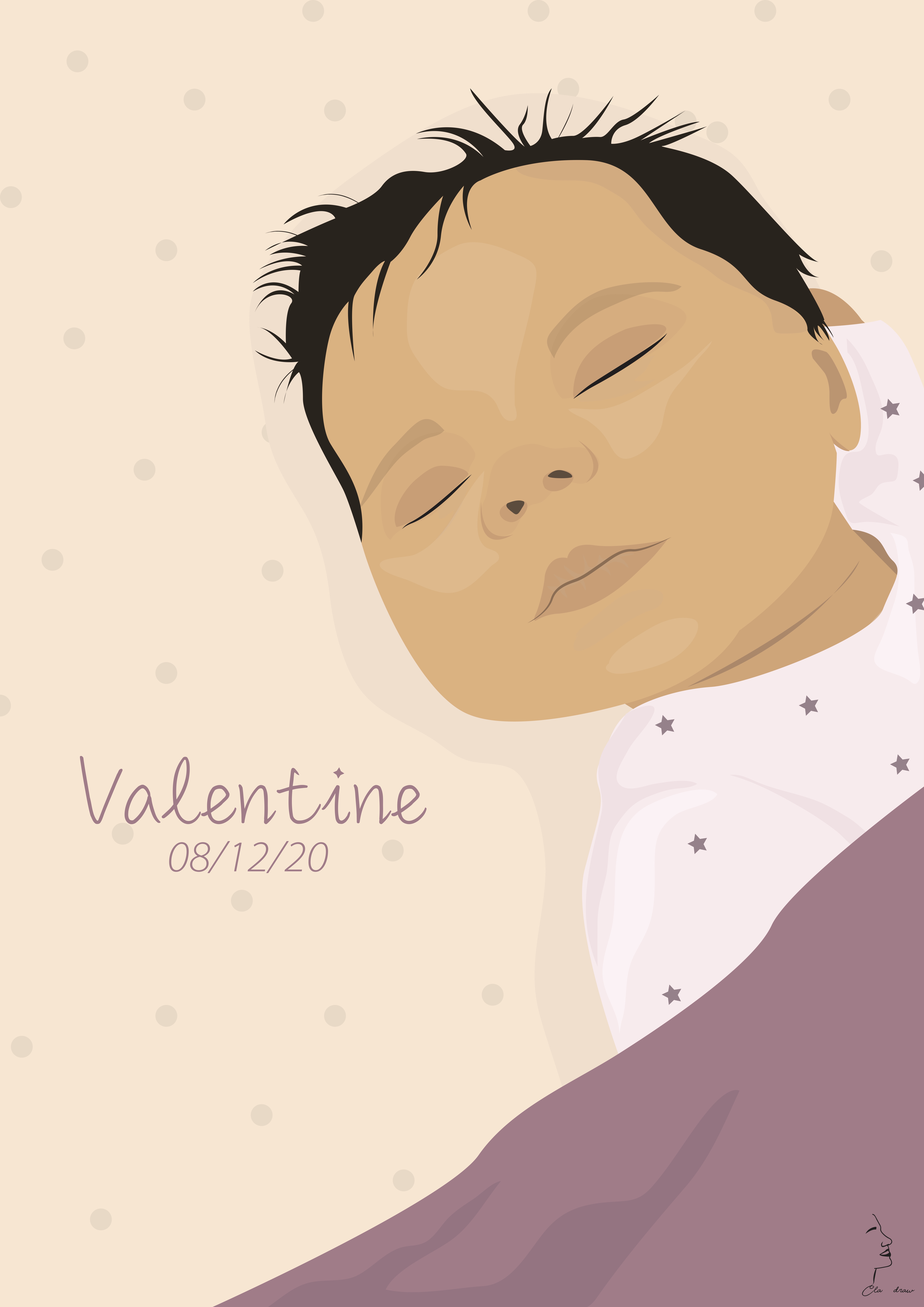 Portrait bébé dessin